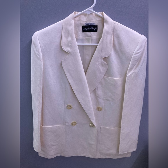 Vintage Collectible Linen Blend Blazer by Giorgio Sant Angelo - Picture 1 of 6